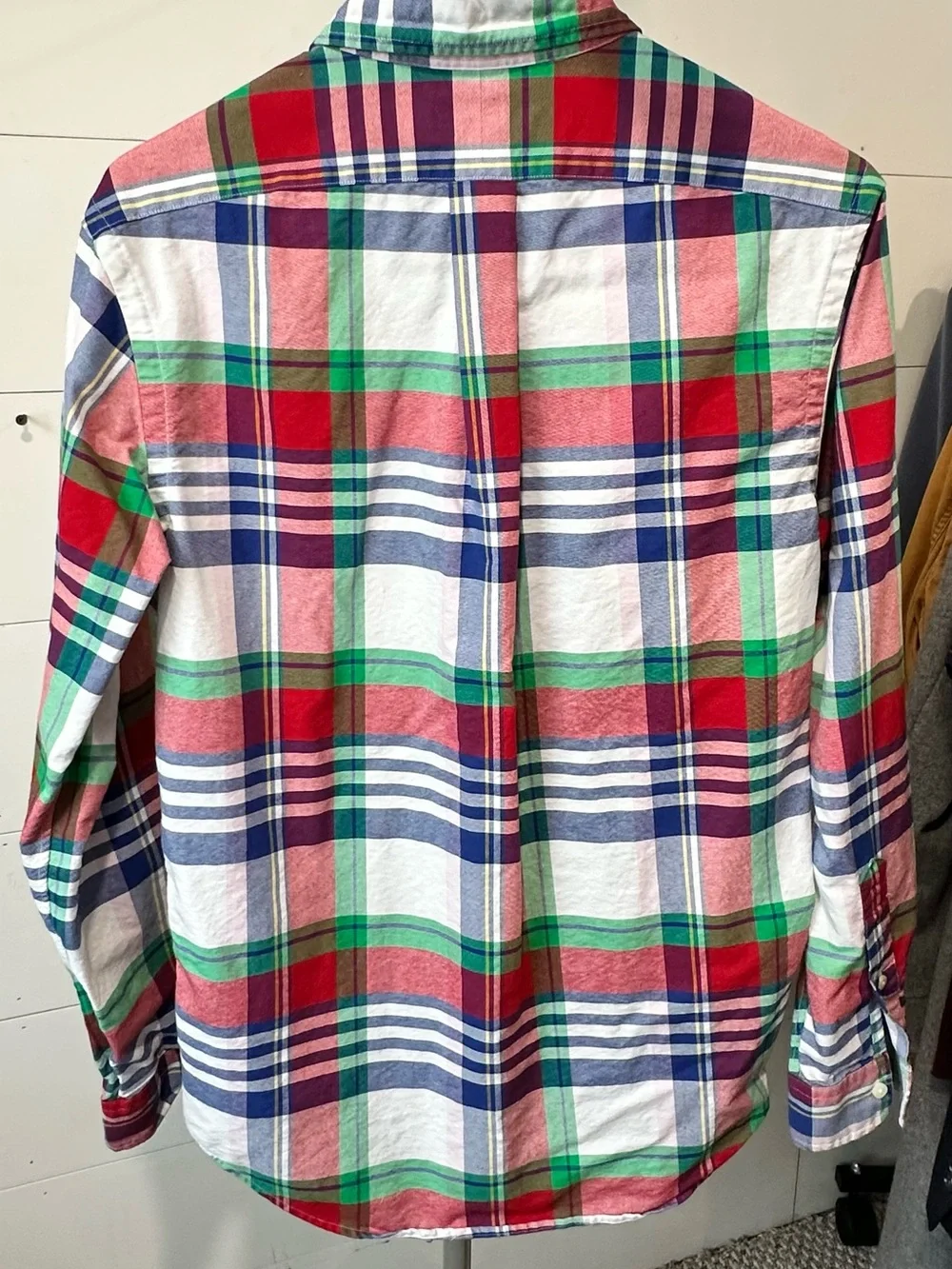 Polo by Ralph Lauren Red, Navy & Green Plaid Button-Down Shirt